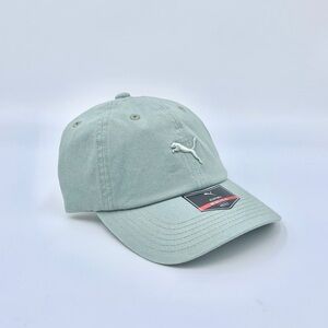 NEW Puma Essentials Forever Faster Embroidered Light Teal StrapBack Hat Adult OS